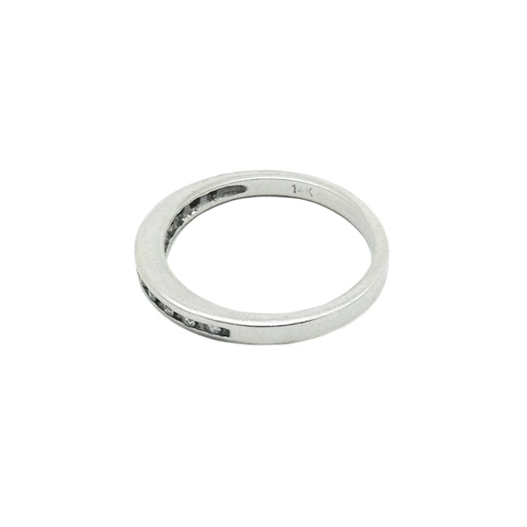Ring Diamond 14K White Gold Half Eternity - Picture 3 of 8
